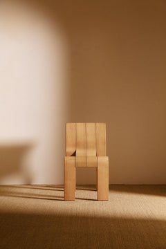 Gijs Bakker for Castelyn, The Set of 6 Pine Chairs, Netherlands 1970