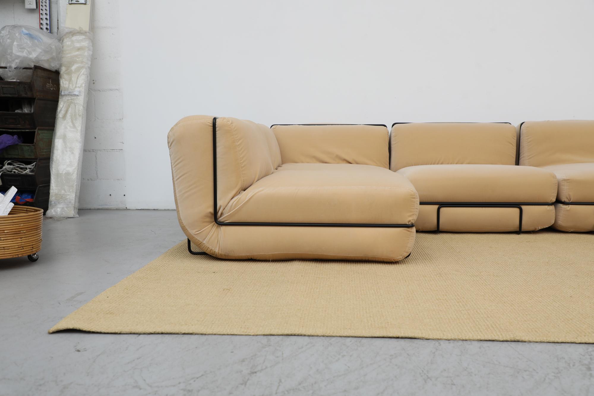 Gijs Bakker Levis Sectional Sofa for Castelijn in Vanilla Velvet 4
