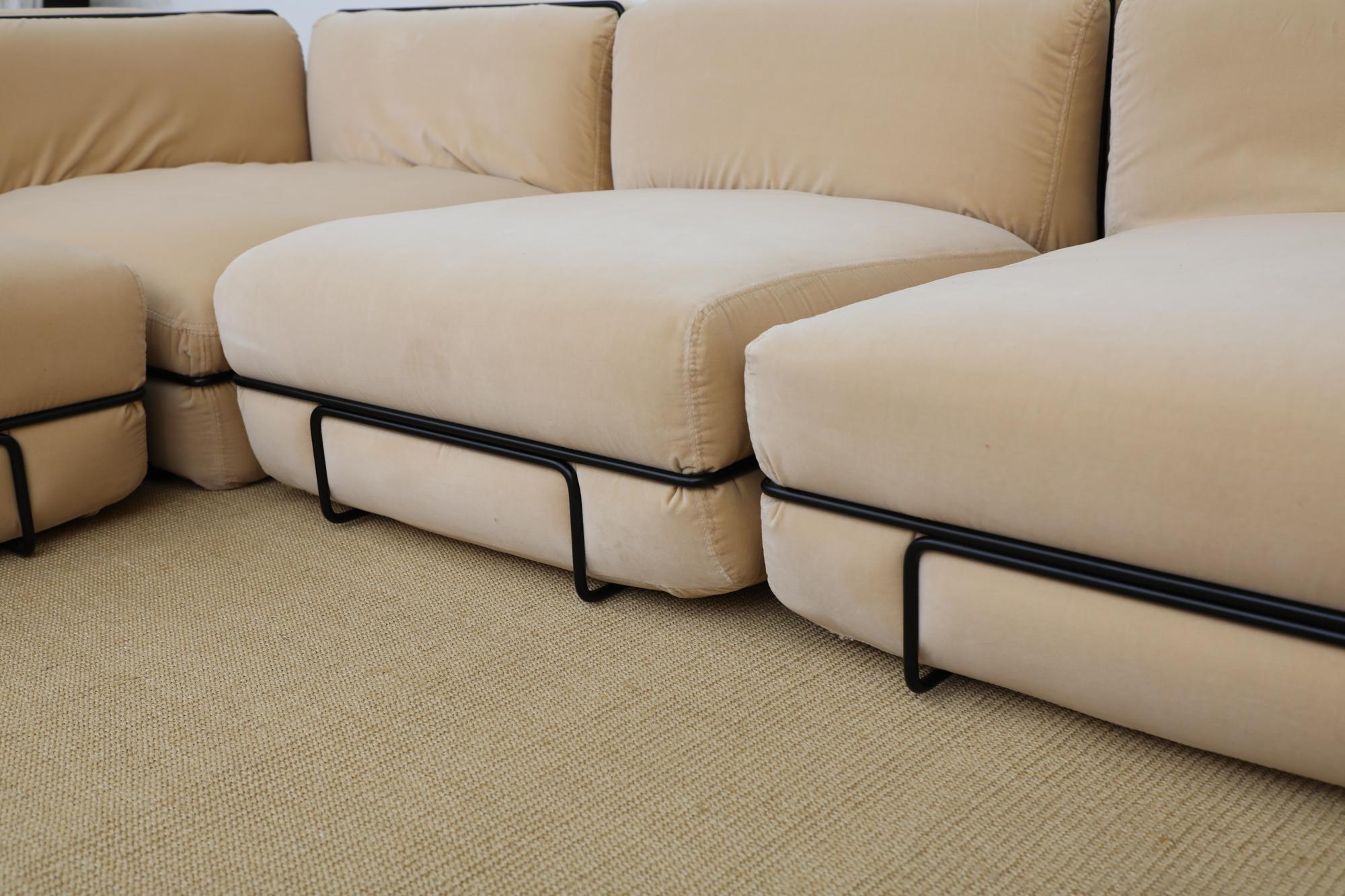 Gijs Bakker Levis Sectional Sofa for Castelijn in Vanilla Velvet 7