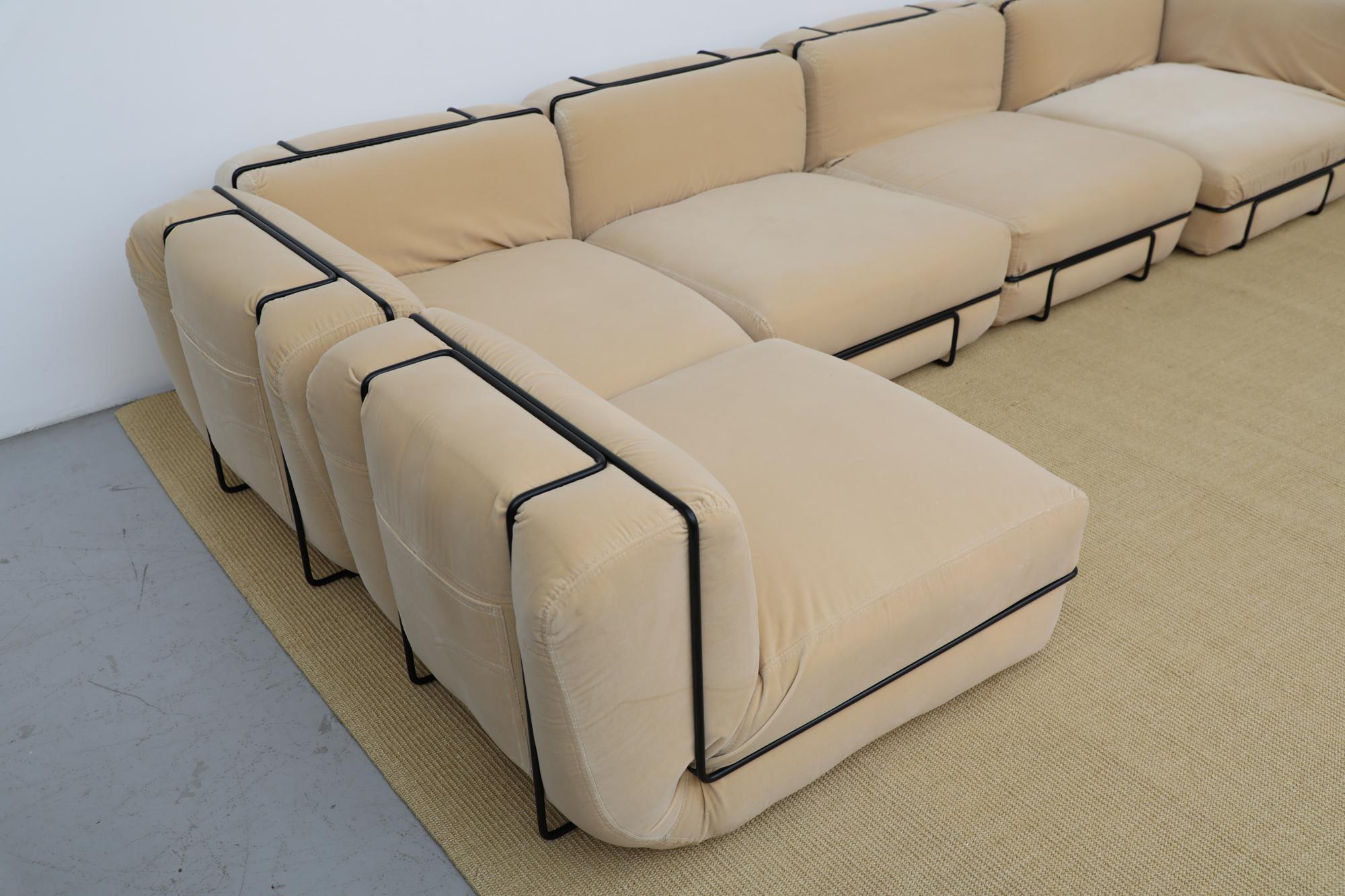 Dutch Gijs Bakker Levis Sectional Sofa for Castelijn in Vanilla Velvet