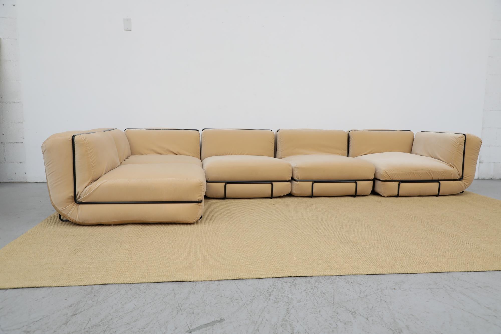 Gijs Bakker Levis Sectional Sofa for Castelijn in Vanilla Velvet 3