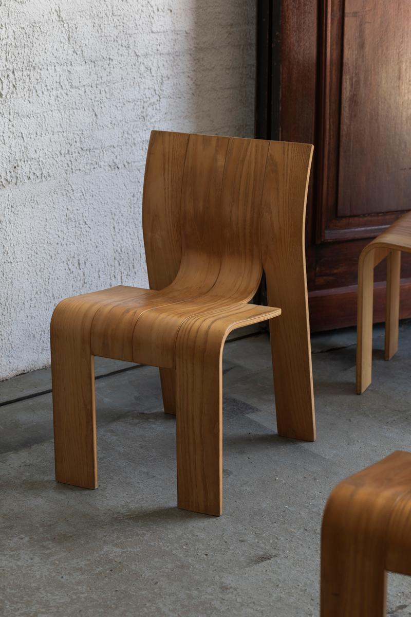 Gijs Bakker ‘Strip’ Dining Chairs for Castelyn, Dutch design, 1970's 7