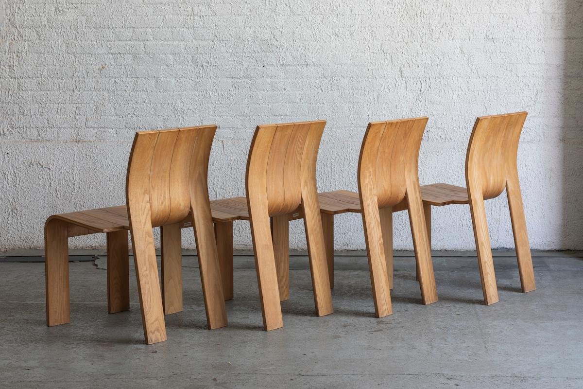 Gijs Bakker ‘Strip’ Dining Chairs for Castelyn, Dutch design, 1970's 9