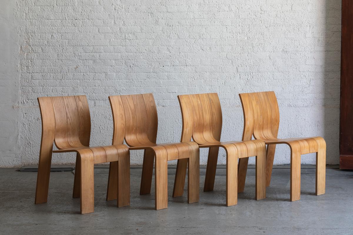 Gijs Bakker ‘Strip’ Dining Chairs for Castelyn, Dutch design, 1970's 10