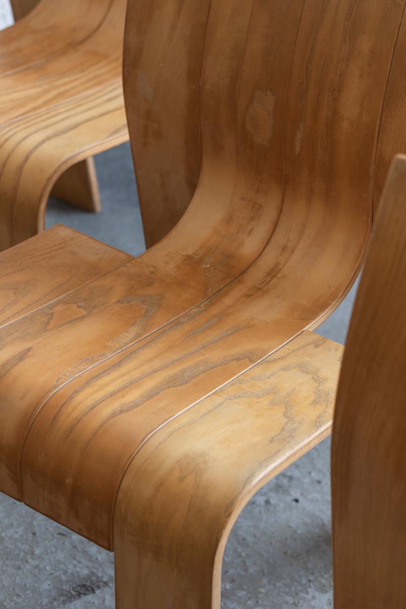 Late 20th Century Gijs Bakker ‘Strip’ Dining Chairs for Castelyn, Dutch design, 1970's