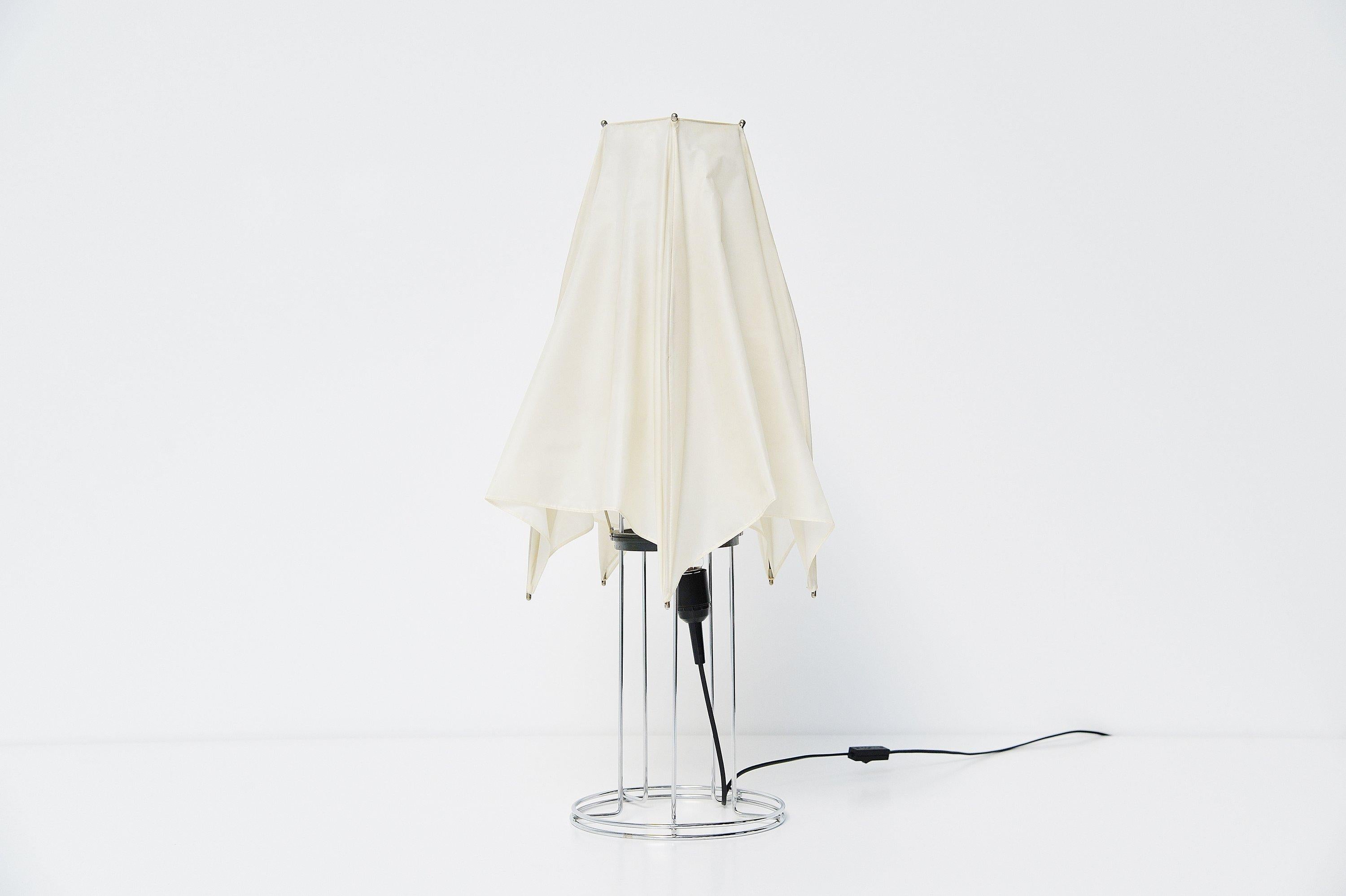 Fabric Gijs Bakker Umbrella Table Lamp Artimeta, Holland, 1973