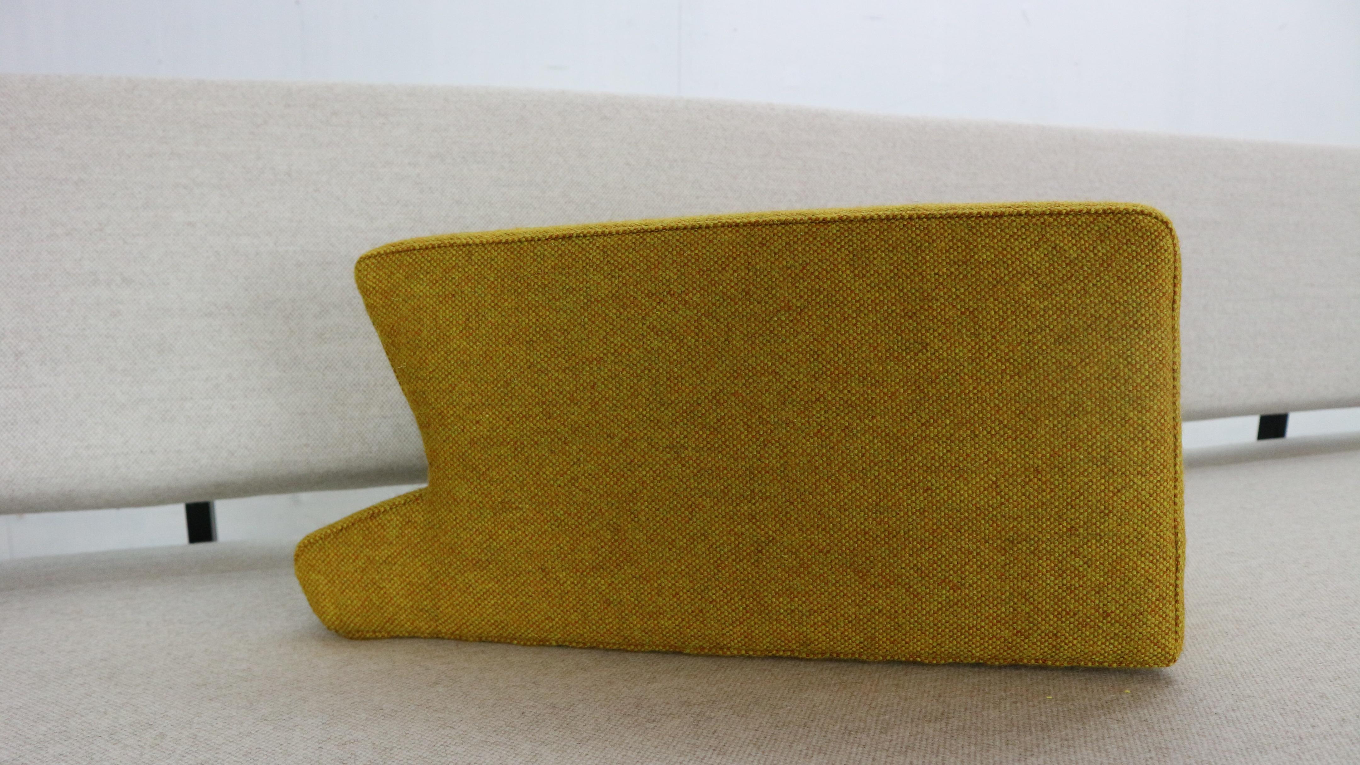 Gijs Van Der Sluis Sofa or Daybed in Broken White & Yellow 
