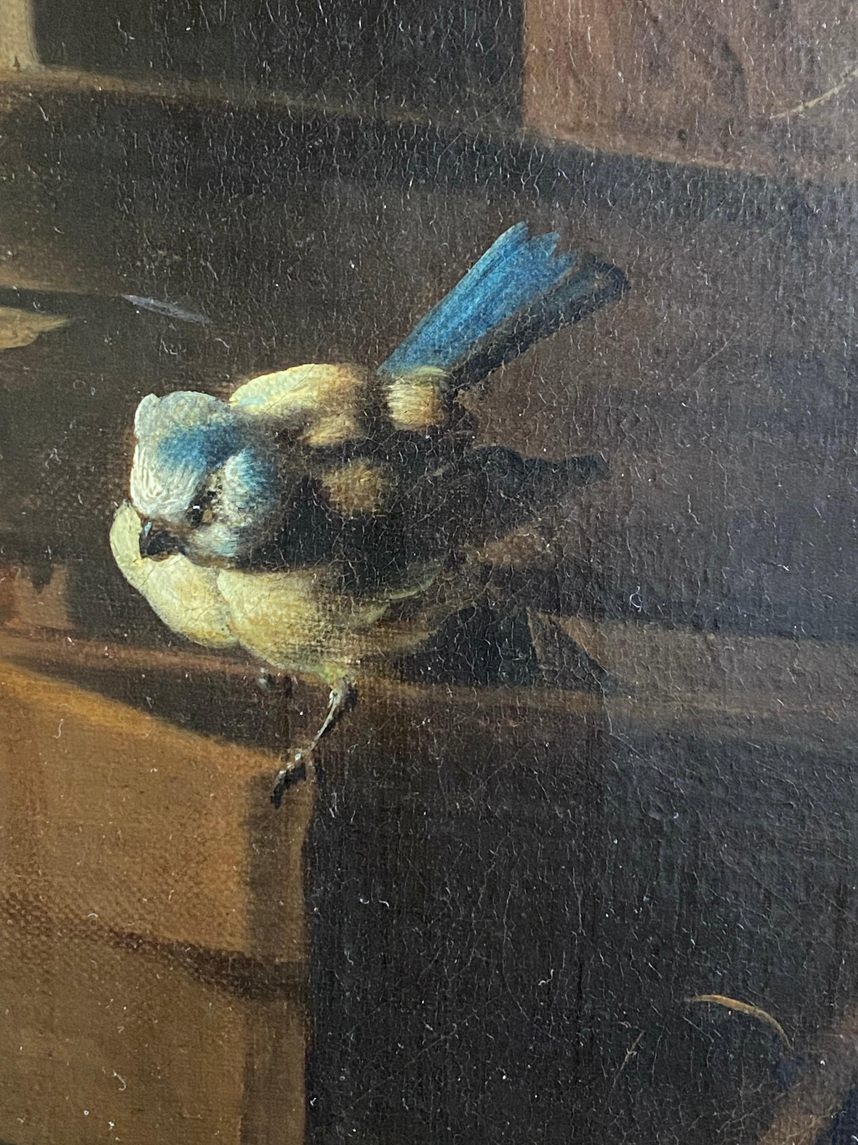 Dutch 17th century, cockerel, hen, mallard drake and duck with their ducklings 1
