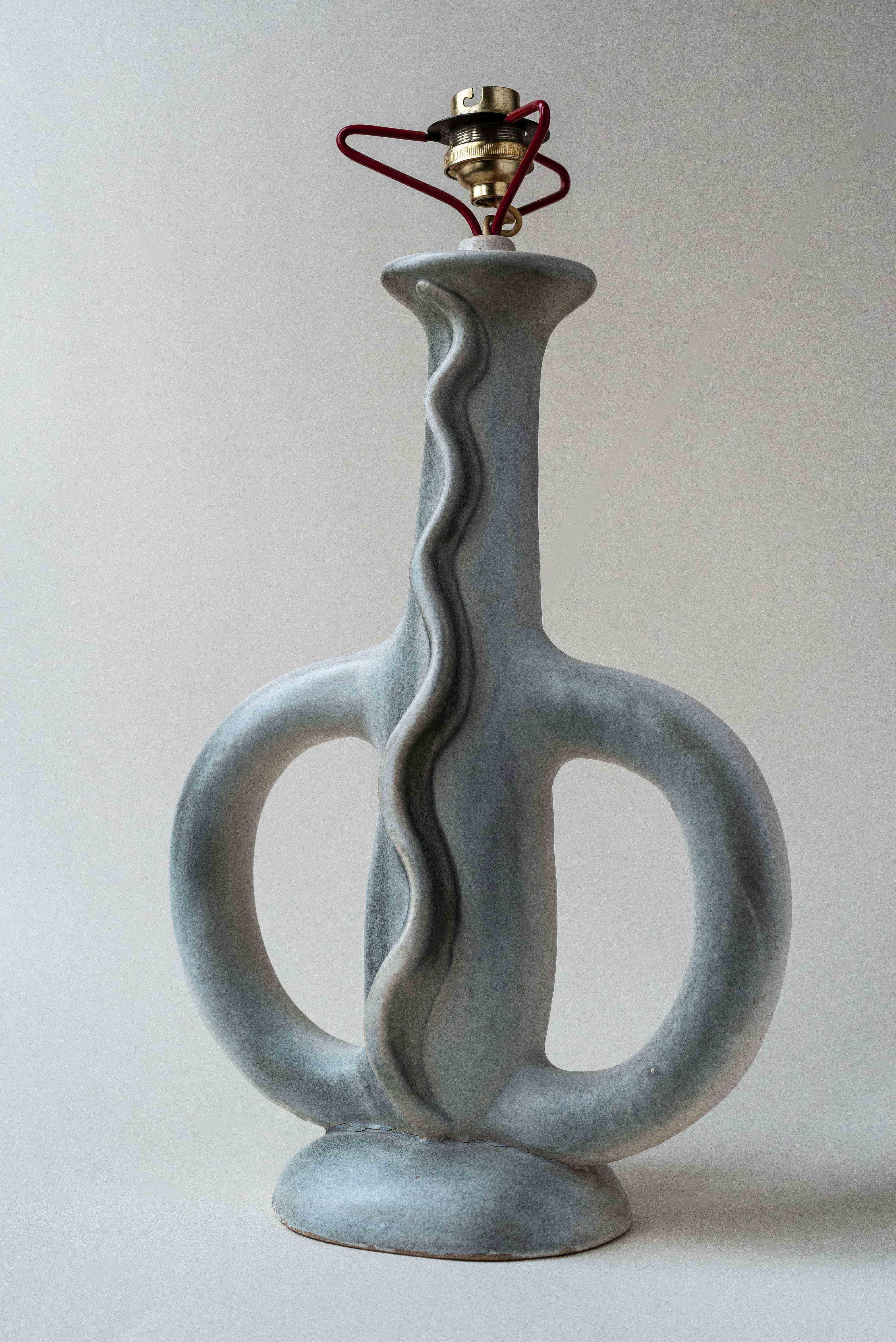 Gil Agnoloni Free-form Ceramic Lamp Circa 1960 For Sale 3