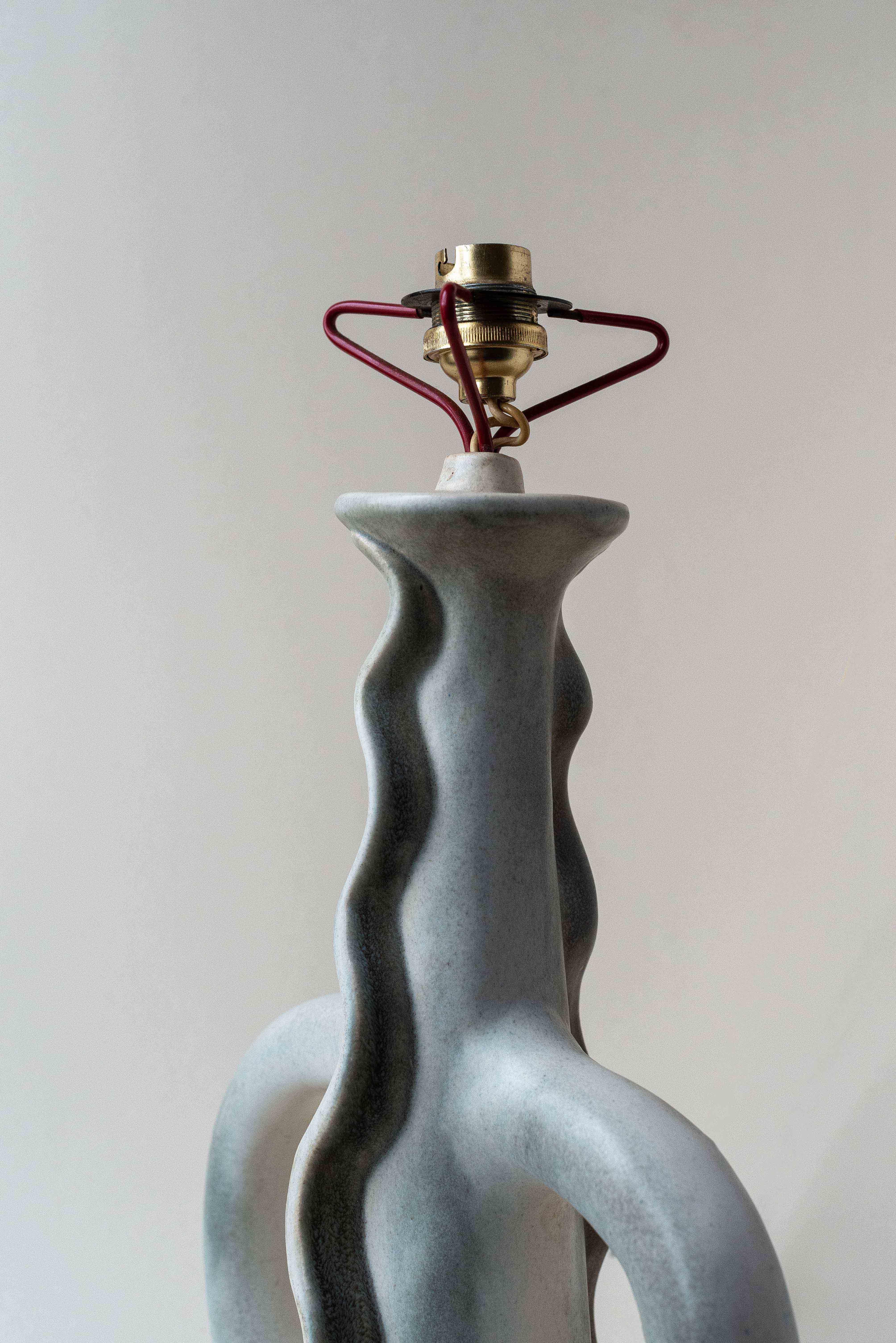 Gil Agnoloni Free-form Ceramic Lamp Circa 1960 For Sale 6