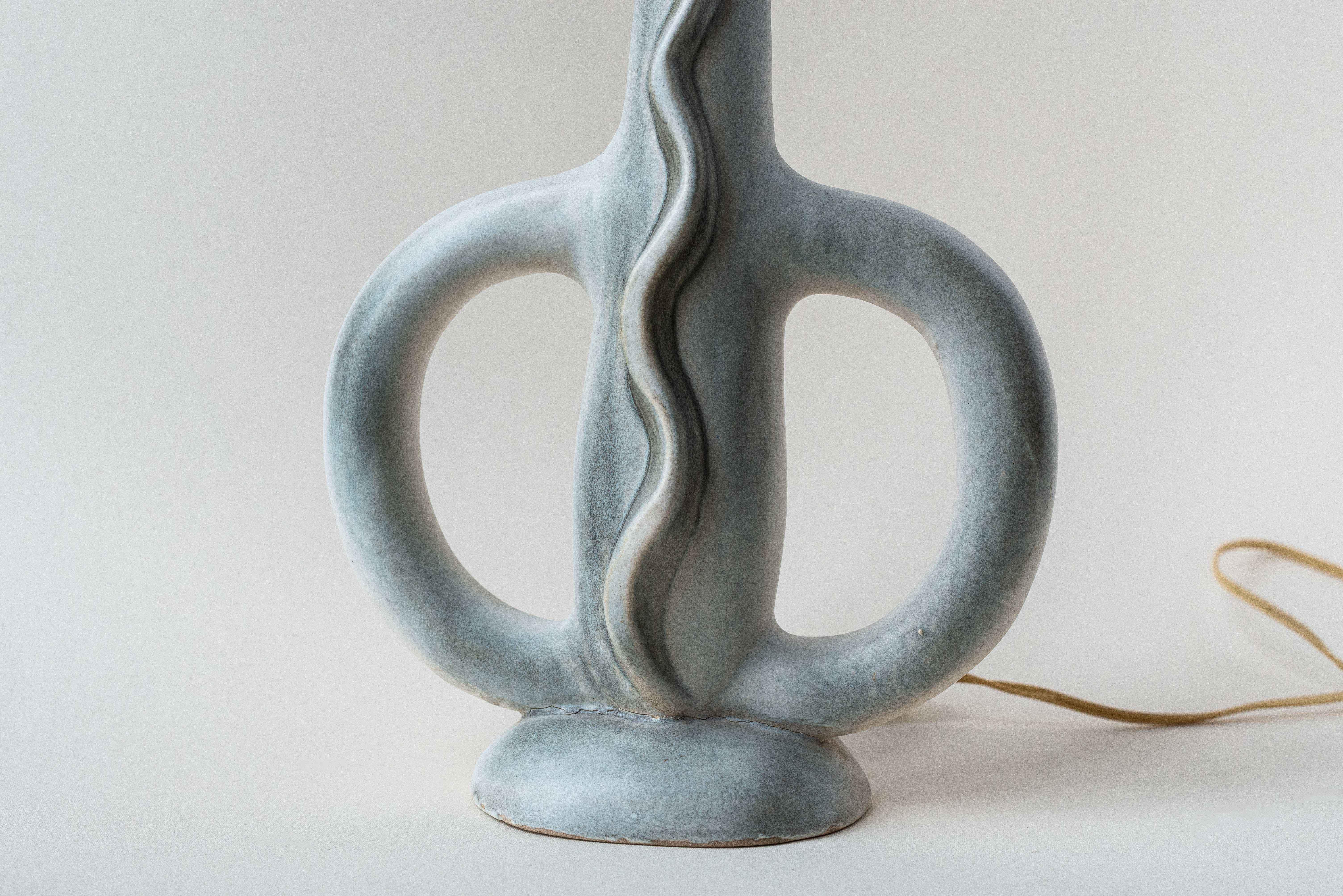 Gil Agnoloni Free-form Ceramic Lamp Circa 1960 For Sale 1