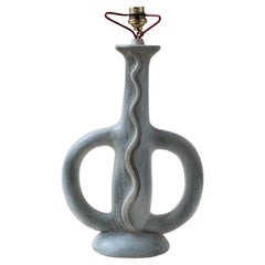 Antique Gil Agnoloni Free-form Ceramic Lamp Circa 1960