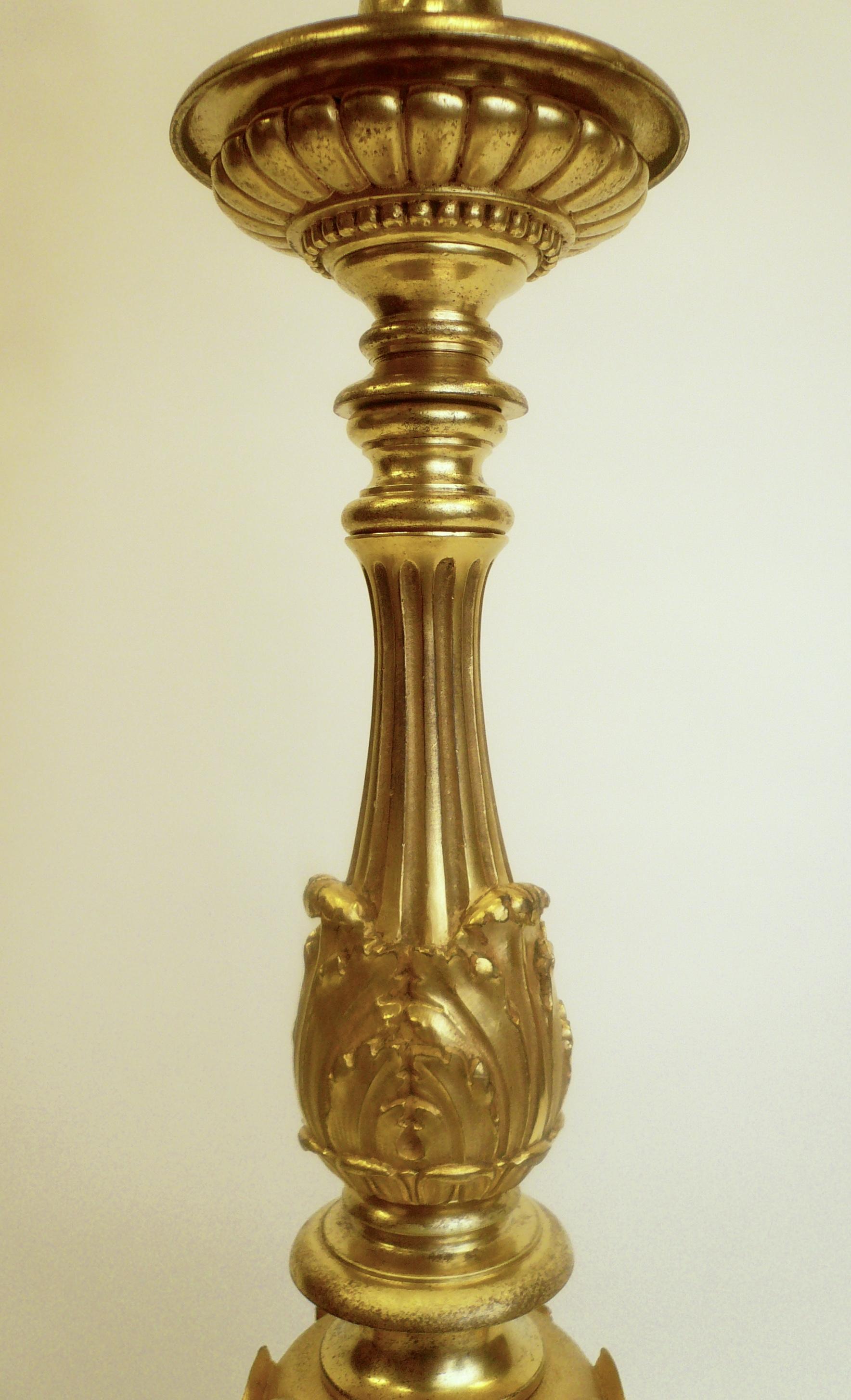 Lampe seau de style Renaissance en bronze doré par E. F. Caldwell en vente 1