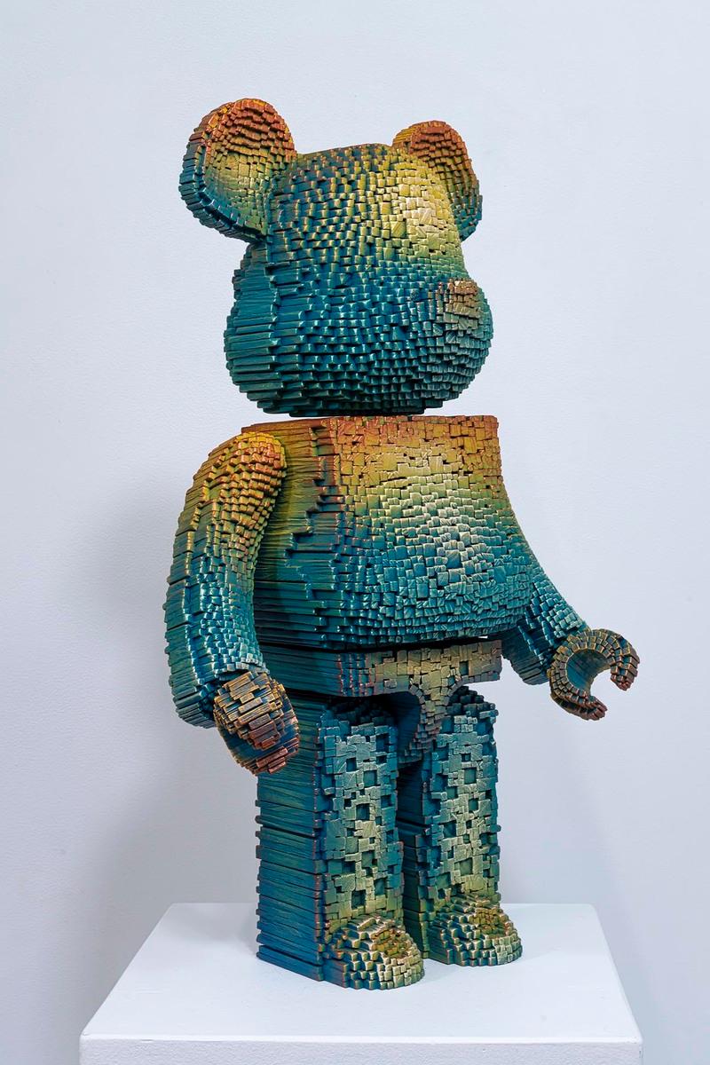 BearBrick #8 - Brown Figurative Sculpture by Gil Bruvel