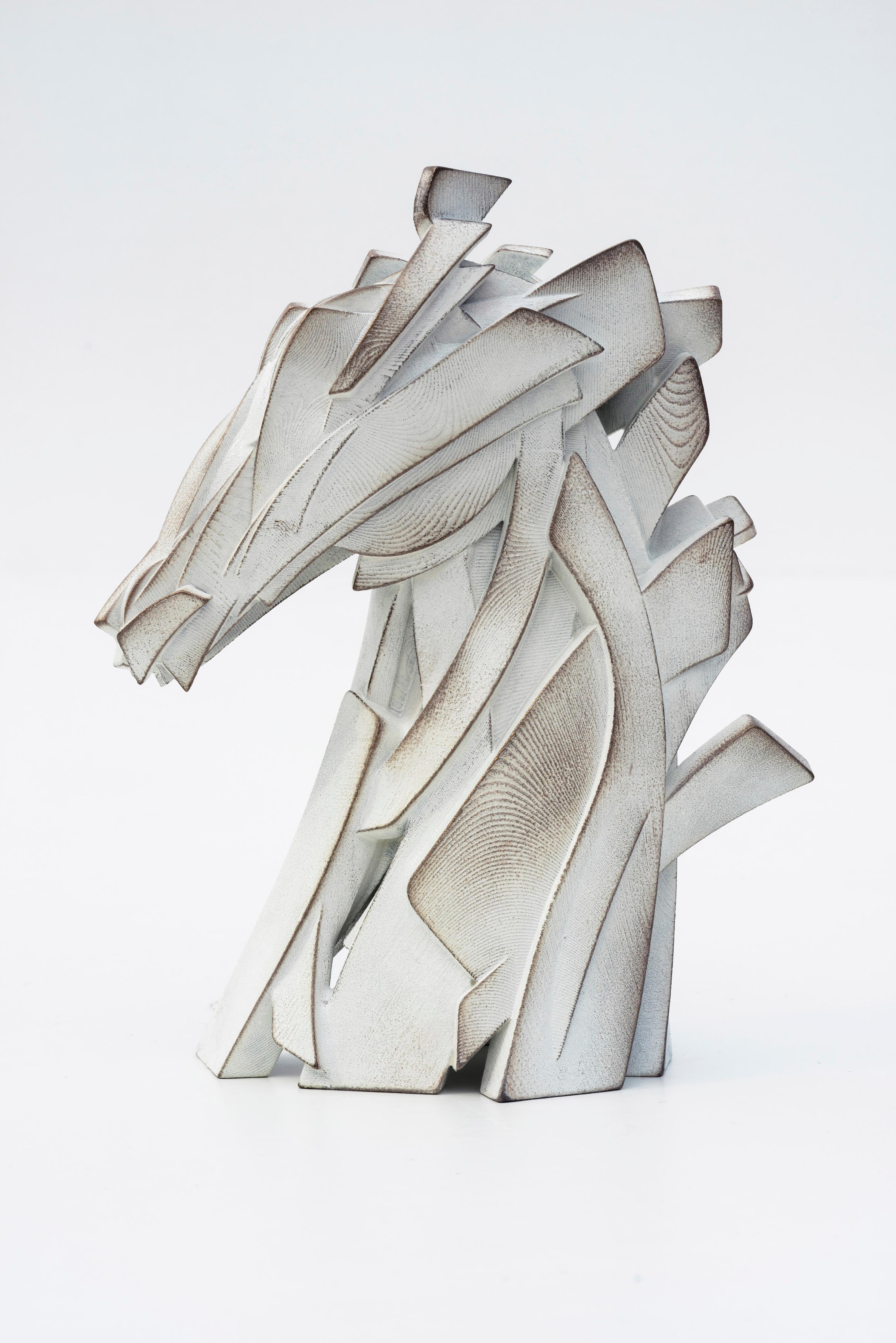 Checkmate - 21st Cent, Contemporary, Sculpture, Stainless Steel, Bronze, Wood - Brown Figurative Sculpture by Gil Bruvel