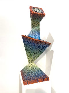 Cubic #4 Contemporary Wood Sculpture, Abstract, Unframed, 2010+