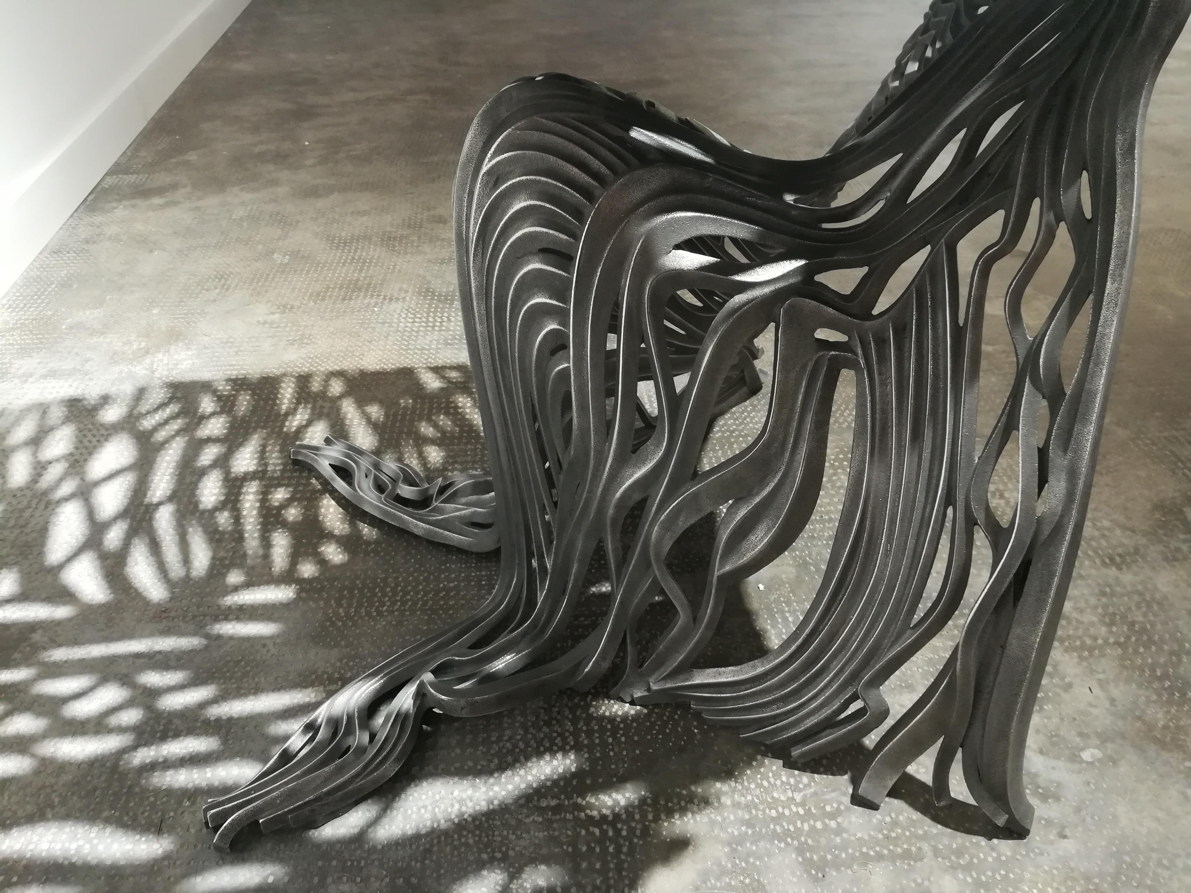 Dichotomy Chair - 21. Jahrhundert, Contemporary, Skulptur, Edelstahl im Angebot 1