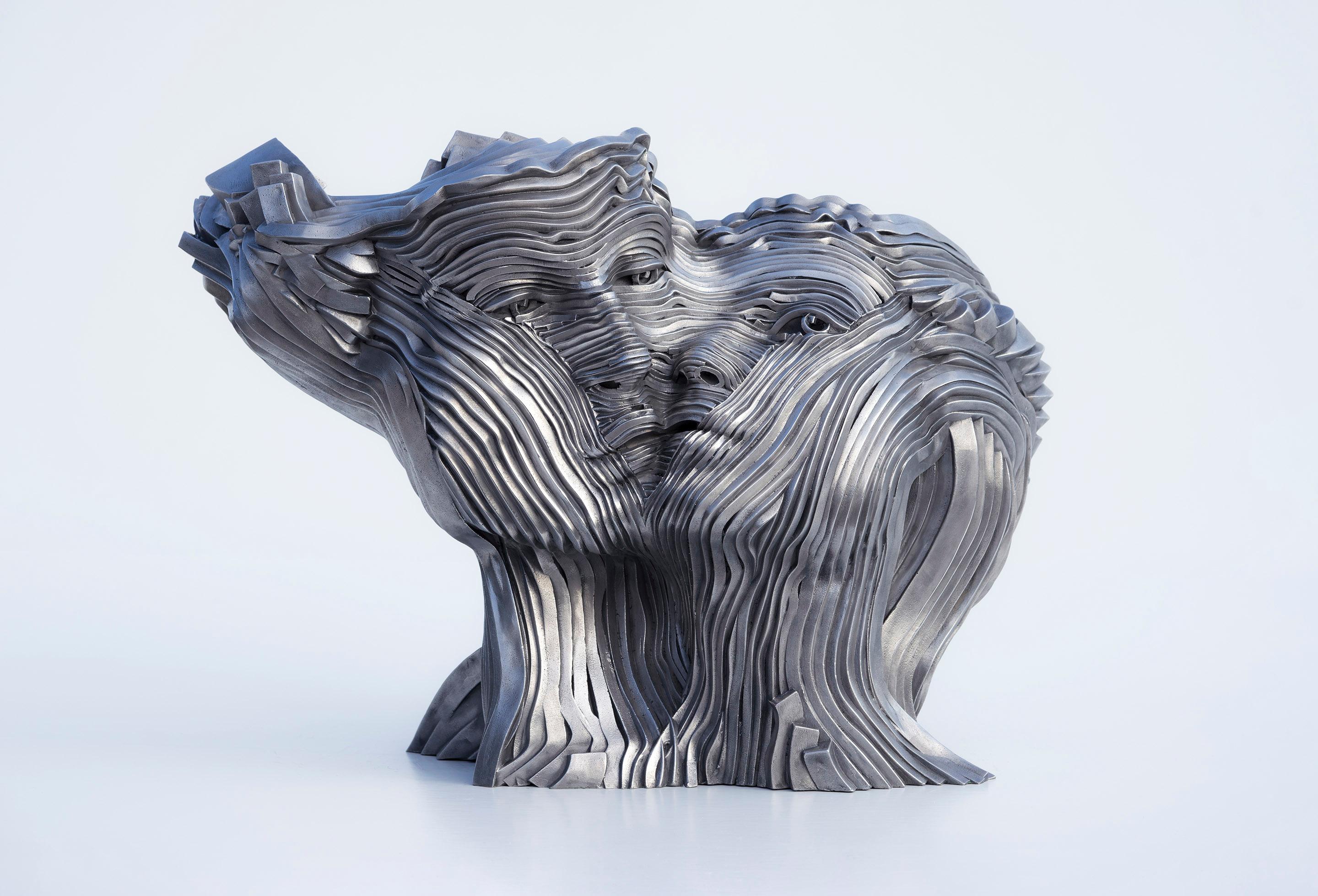 Flowing - 21st Century, Contemporary, Figurative Sculpture, Stainless Steel
