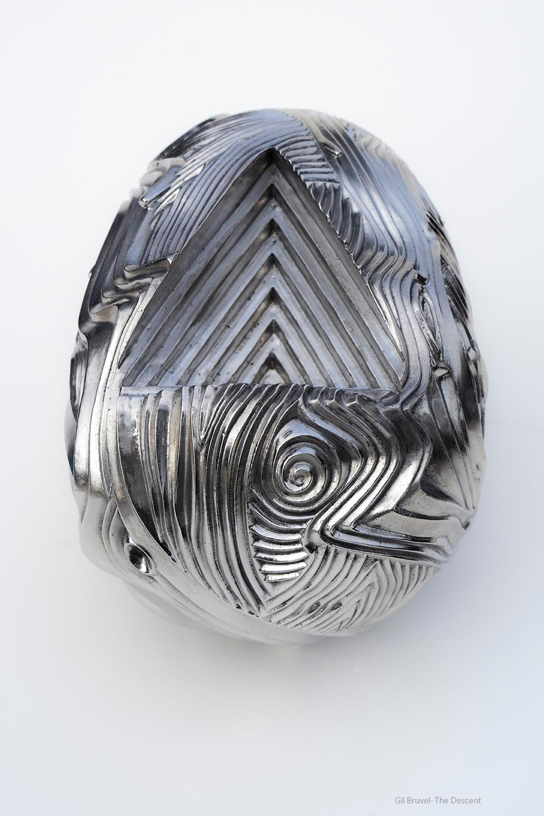 The Descent - 21st Century, Contemporary, Figurative Sculpture, Stainless Steel For Sale 1