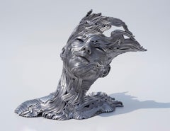 The Wind - 21e siècle:: contemporain:: sculpture figurative:: acier inoxydable