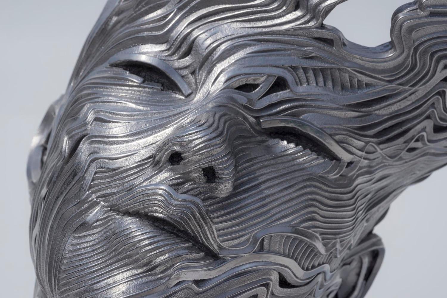 The Wind - Gray Figurative Sculpture by Gil Bruvel