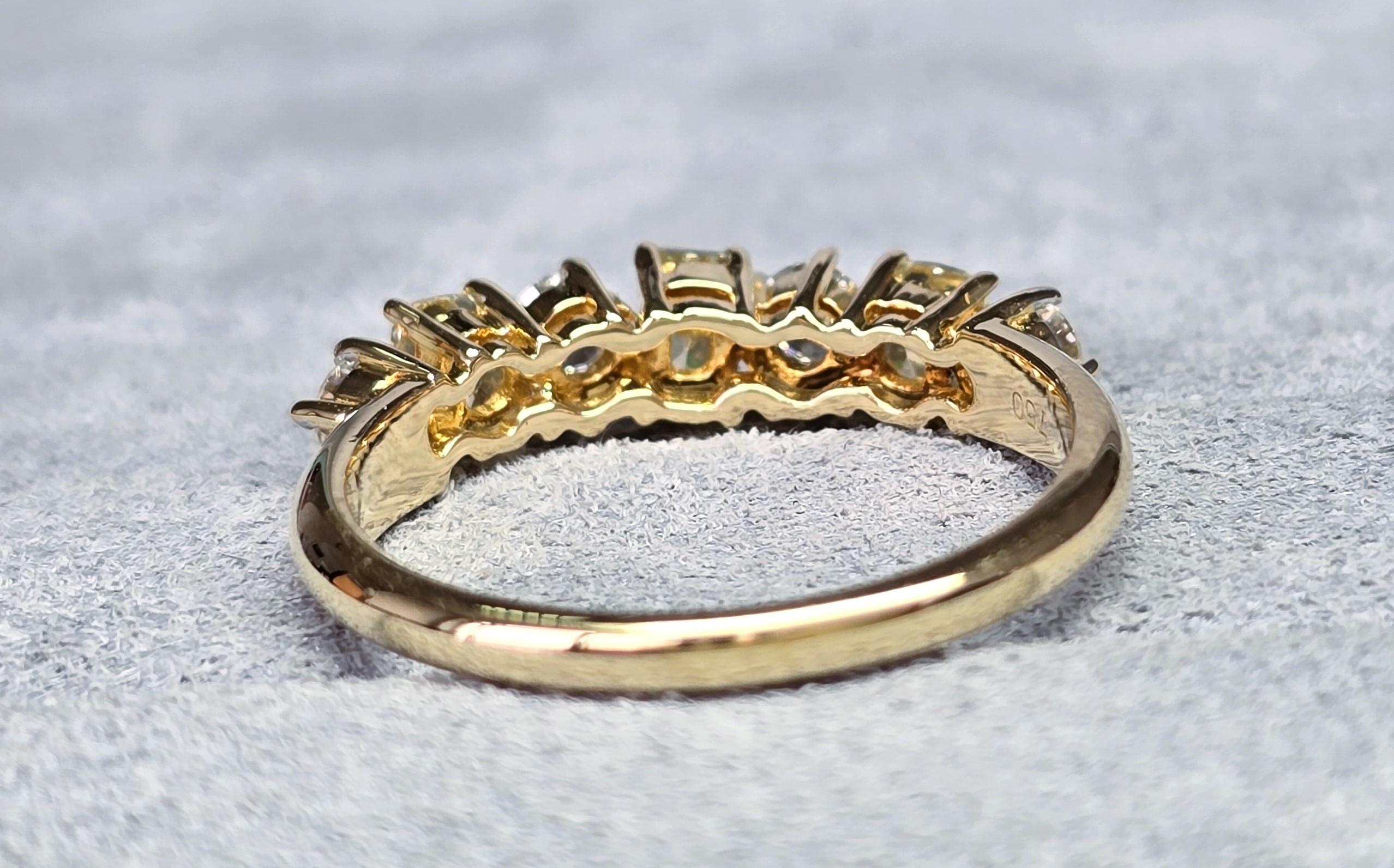 Bague avec diamant jaune fantaisie de 0,21 carat certifié VVS - VS pureté GIl en vente 6