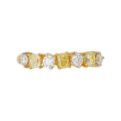 GIl Certified 0.21 Carat Fancy Yellow VVS - VS Clarity Diamond Ring