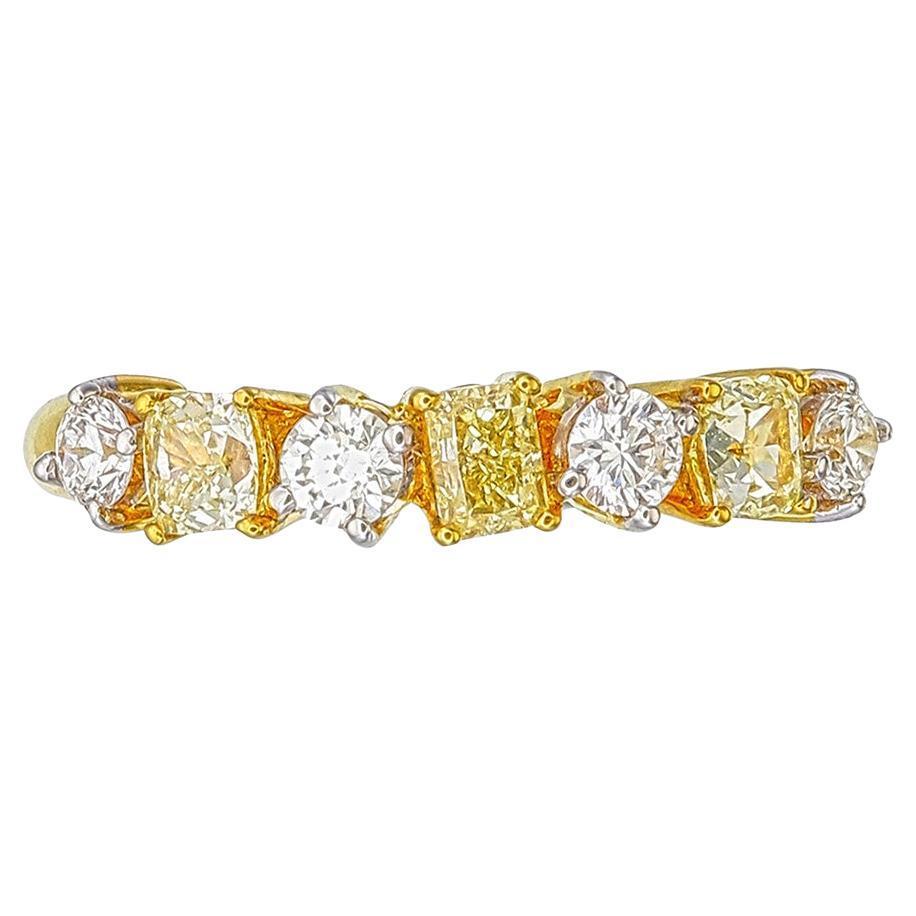 GIl Certified 0.21 Carat Fancy Yellow VVS - VS Clarity Diamond Ring