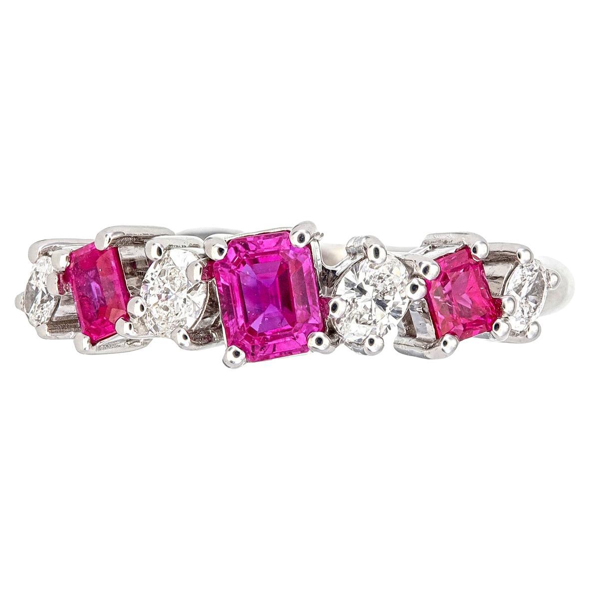 GIL Certified 0.77 Carat Ruby Ring