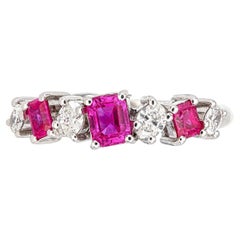GIL Certified 0.77 Carat Ruby Ring