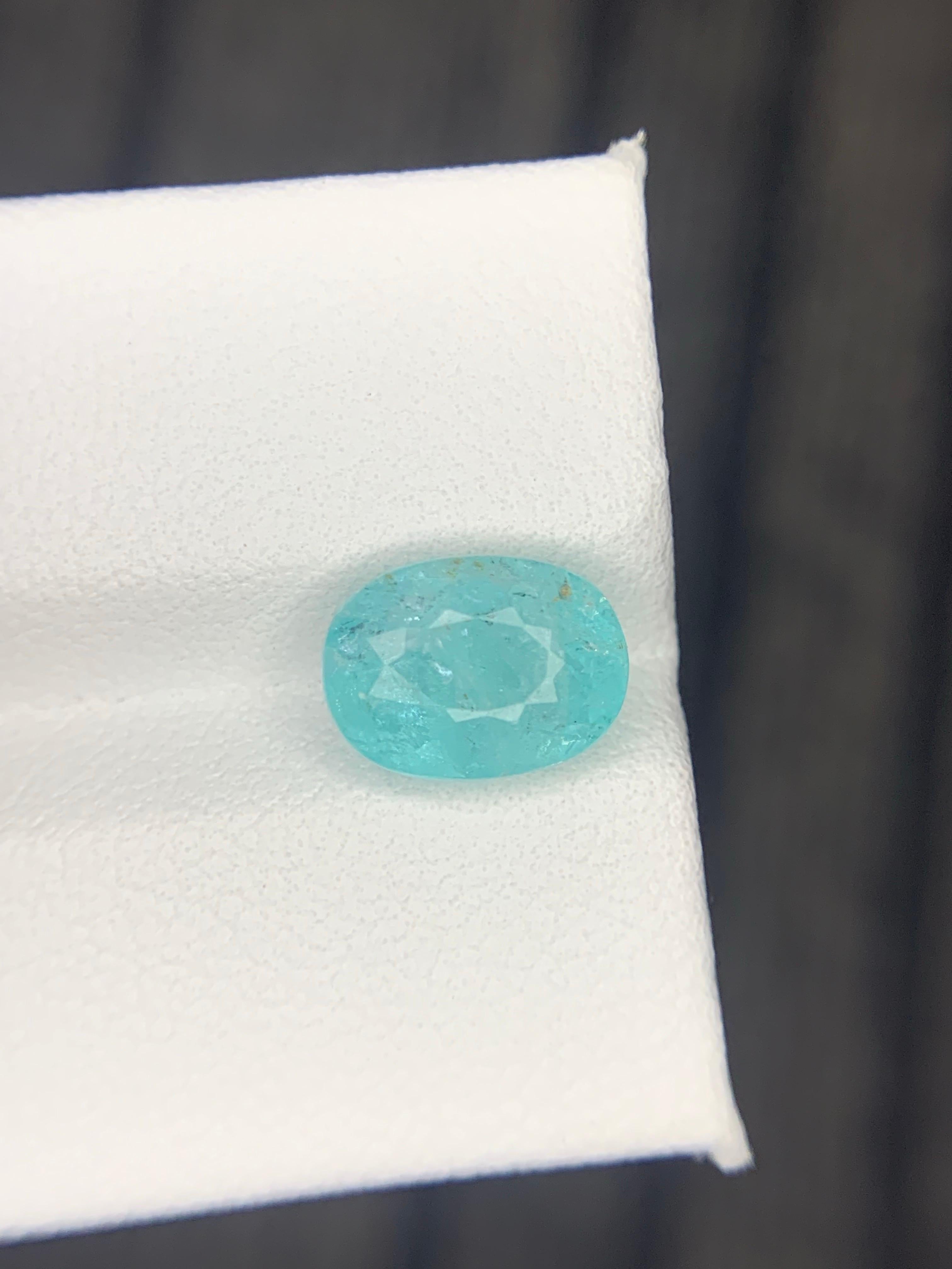GIL Certified 3.31 Carat Natural Loose Paraiba Tourmaline Oval Shape Gemstone For Sale 4