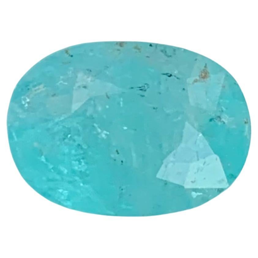 Gemma naturale sfusa di forma ovale di tormalina Paraiba certificata GIL da 3,31 carati