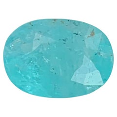 Gemma naturale sfusa di forma ovale di tormalina Paraiba certificata GIL da 3,31 carati
