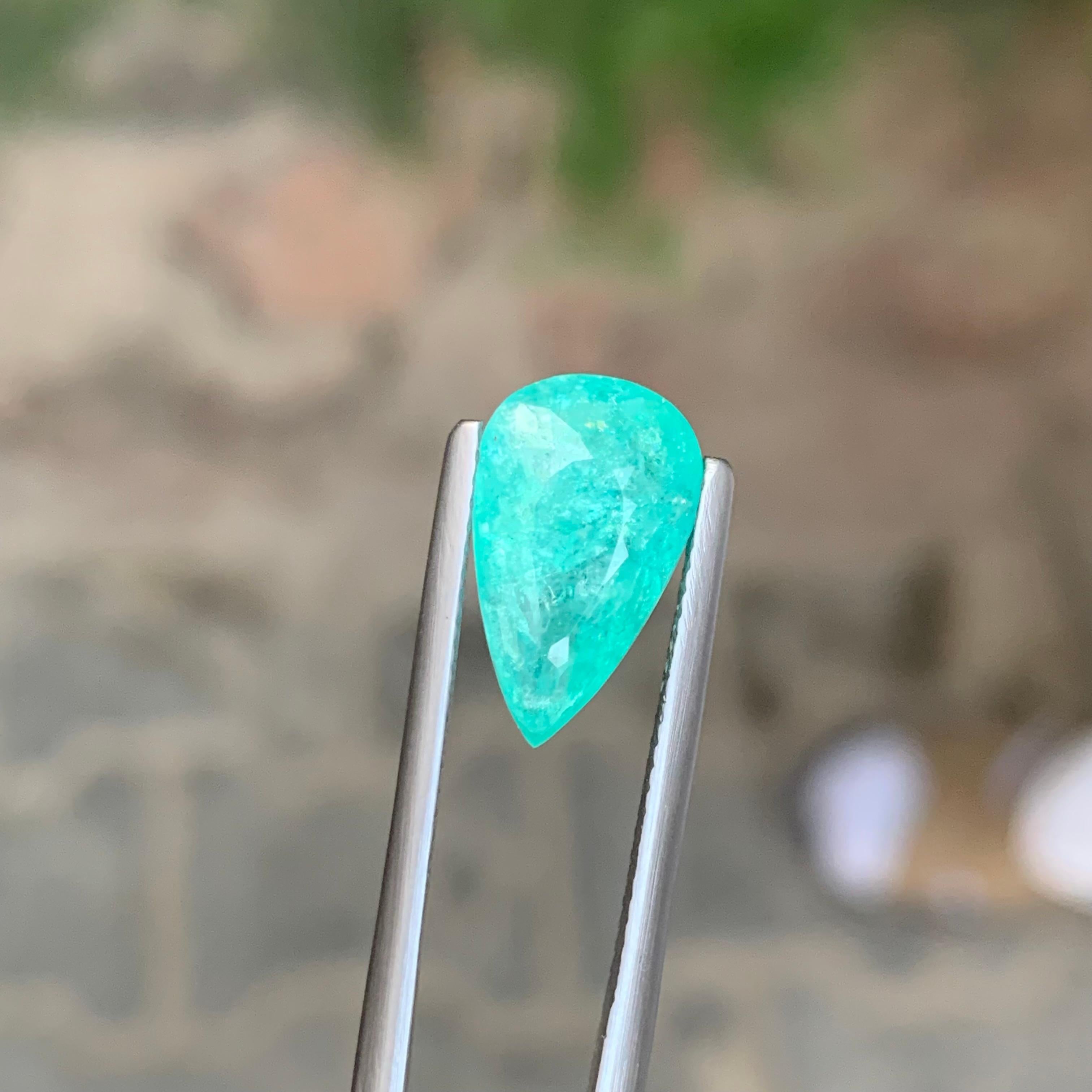 Gemma naturale sciolta Paraiba Tourmaline a forma di pera certificata GIL da 4,47 carati in vendita 4