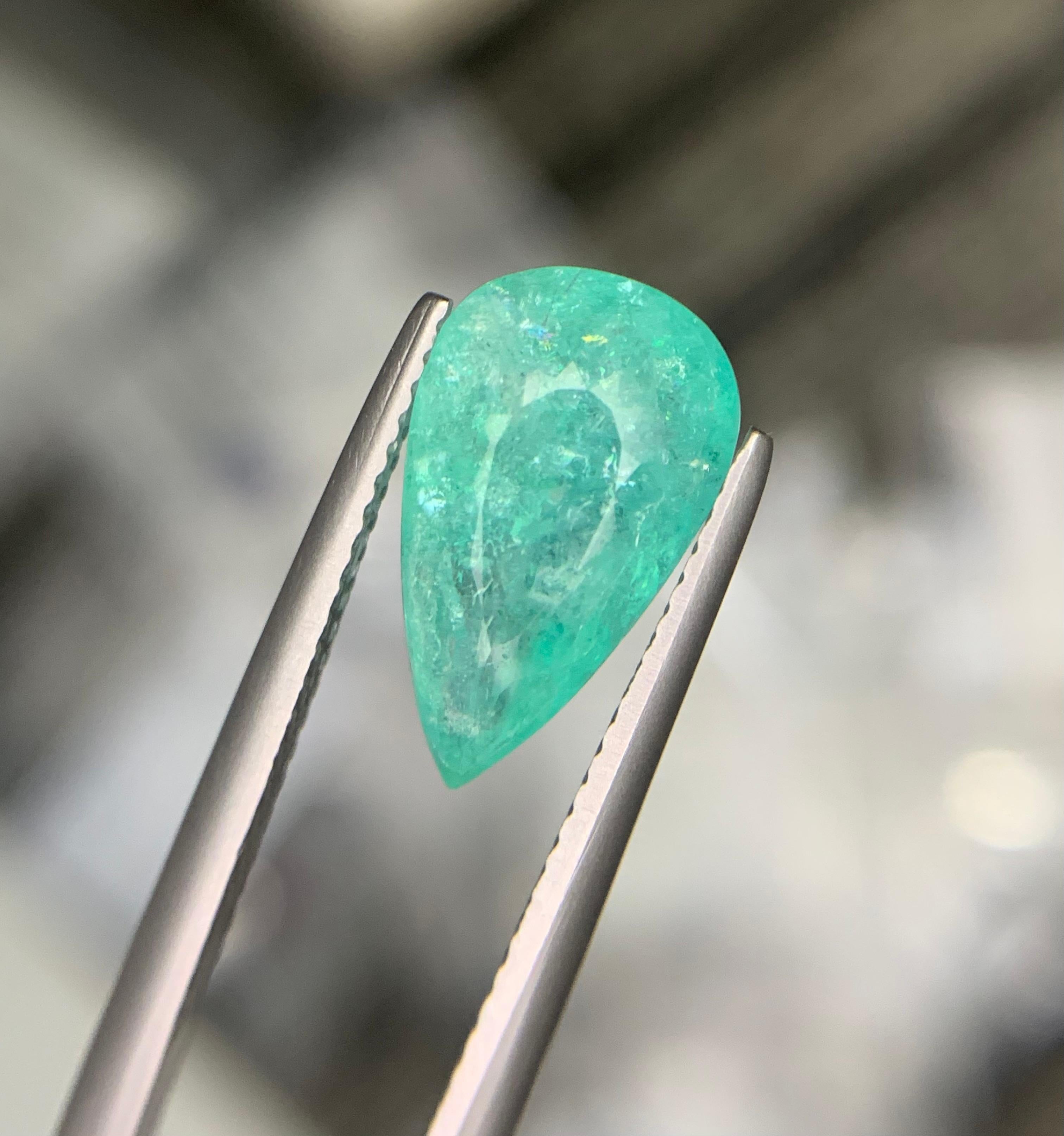 Gemma naturale sciolta Paraiba Tourmaline a forma di pera certificata GIL da 4,47 carati in vendita 8