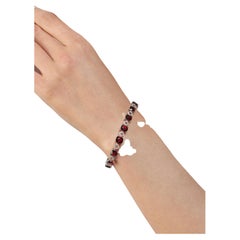 Gil Certified Red Spinel and Diamond Bracelet