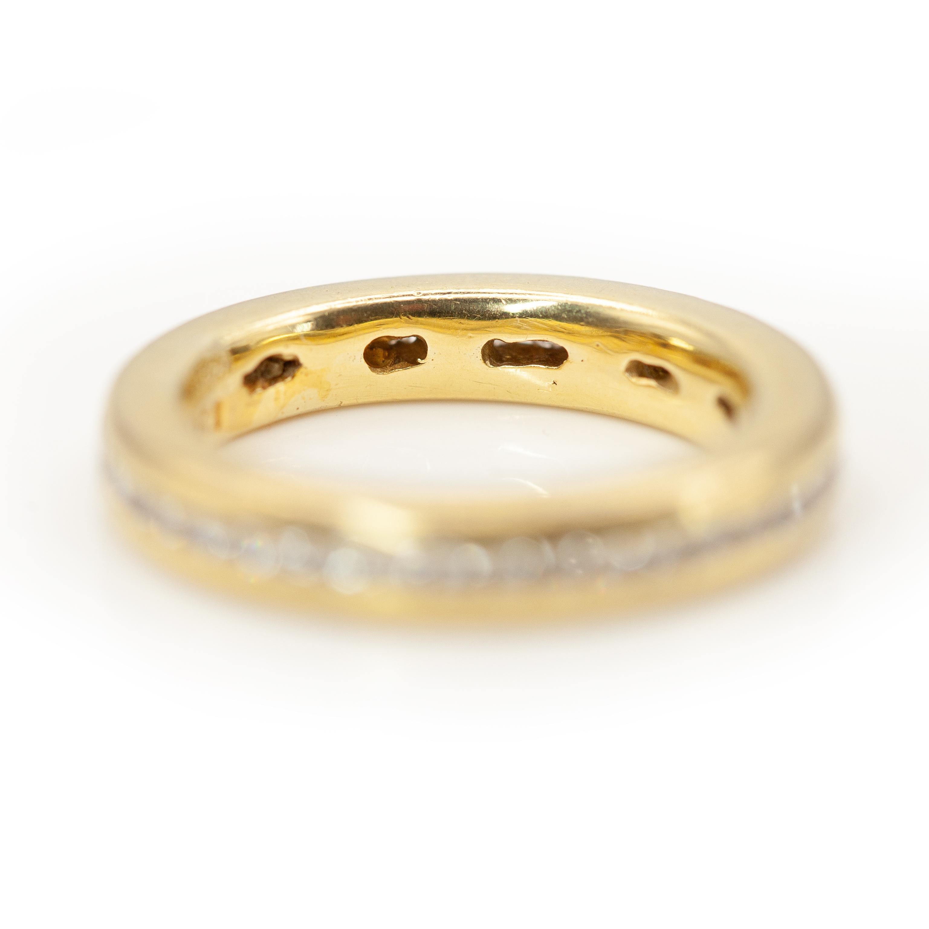 GILAN, bague d'éternité en or jaune 18 carats avec diamants en vente 4