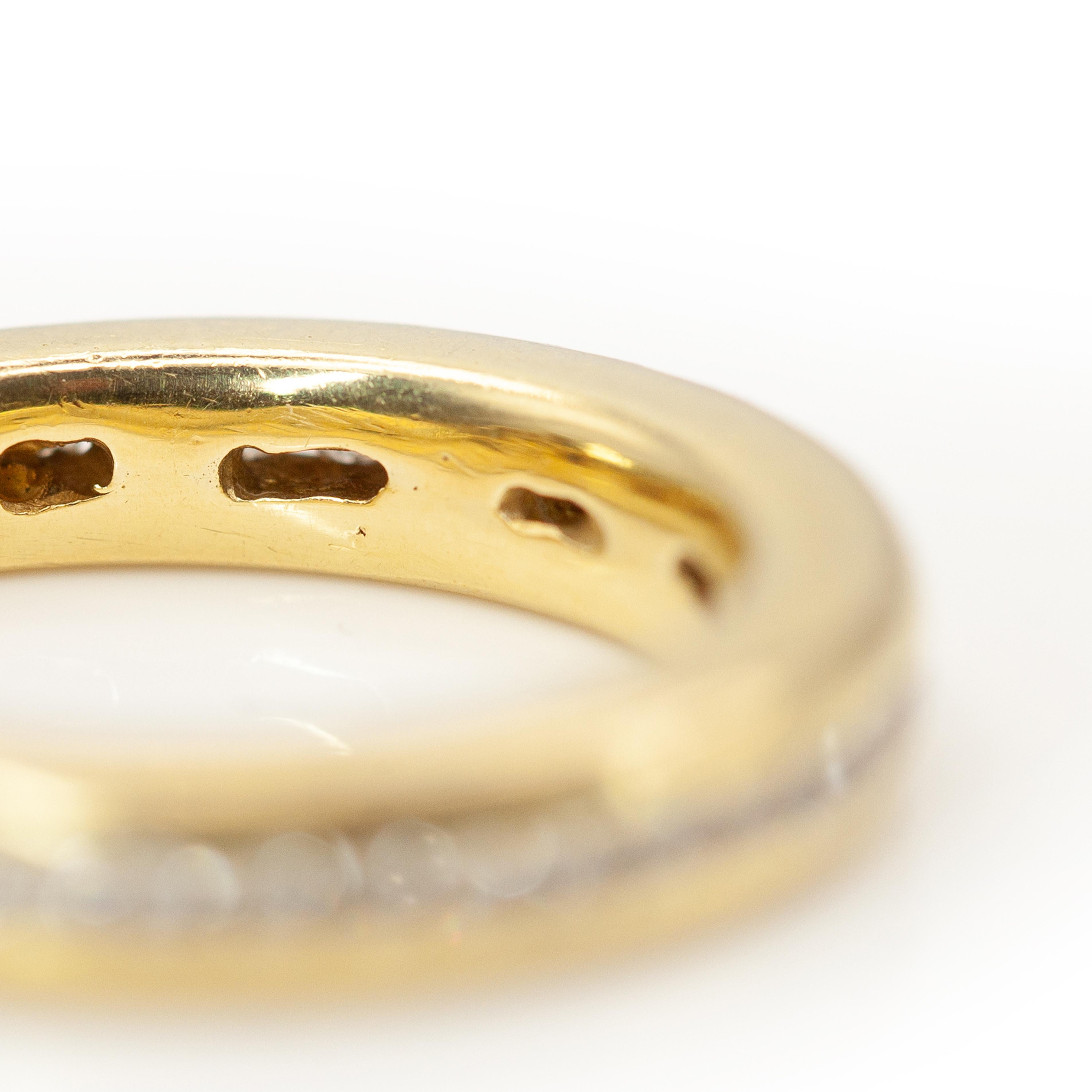 GILAN, bague d'éternité en or jaune 18 carats avec diamants Unisexe en vente