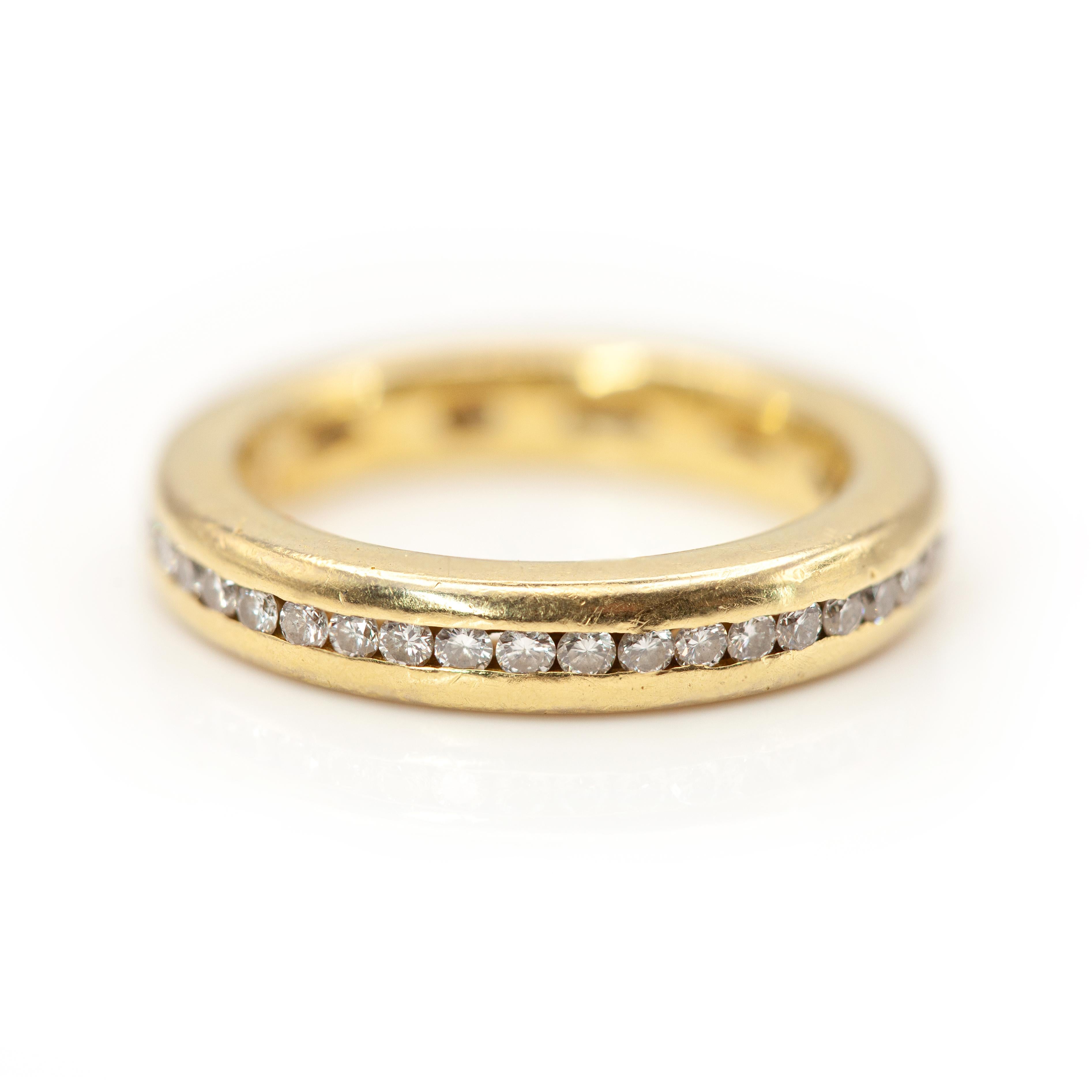 GILAN, bague d'éternité en or jaune 18 carats avec diamants en vente 2