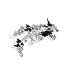 Gilan Broche de Diamantes Blanco y Negro