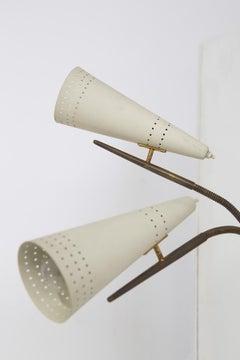 Gilardi and Barzaghi Pair of Brass Wall Sconces in Painted Aluminum