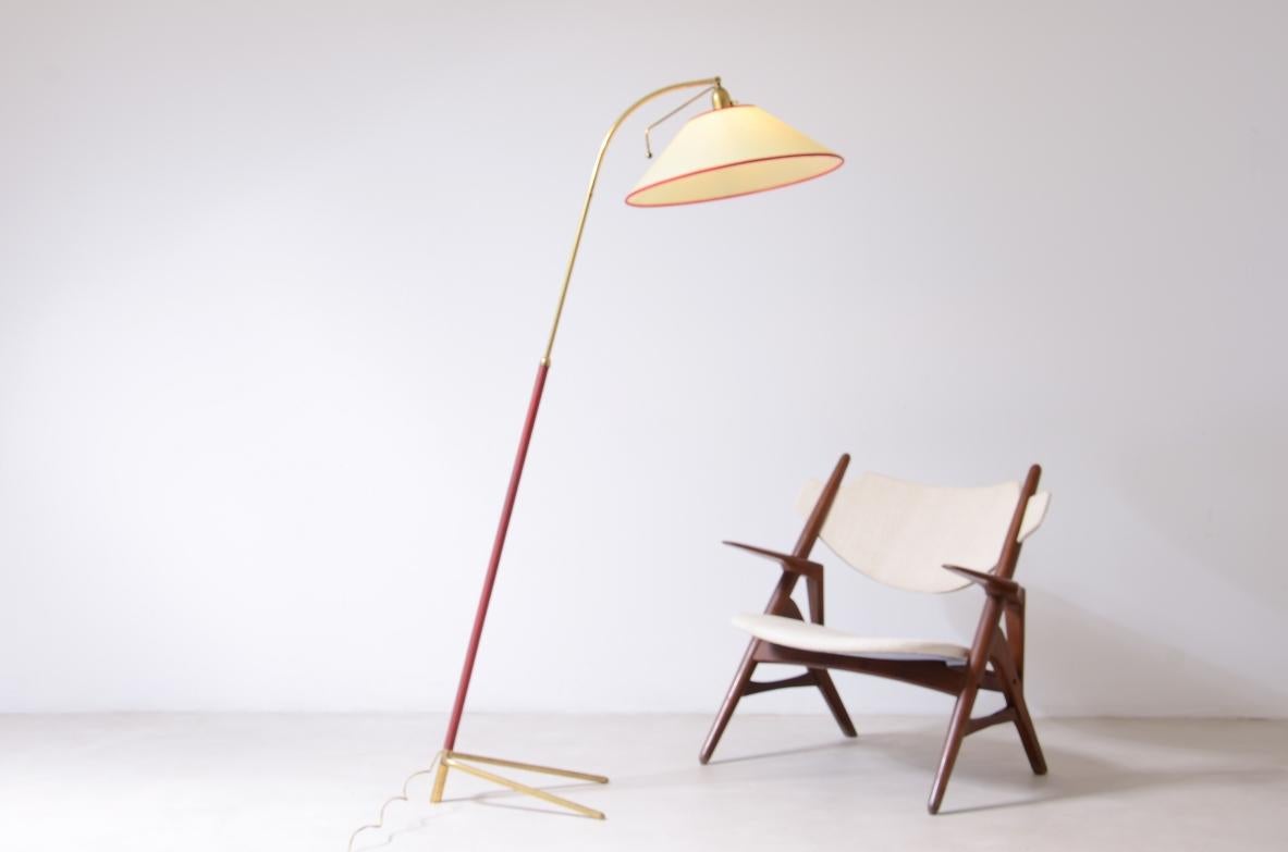 Mid-Century Modern Gilardi & Barzaghi  Lampe de lecture en laiton avec Stem inclinée en vente