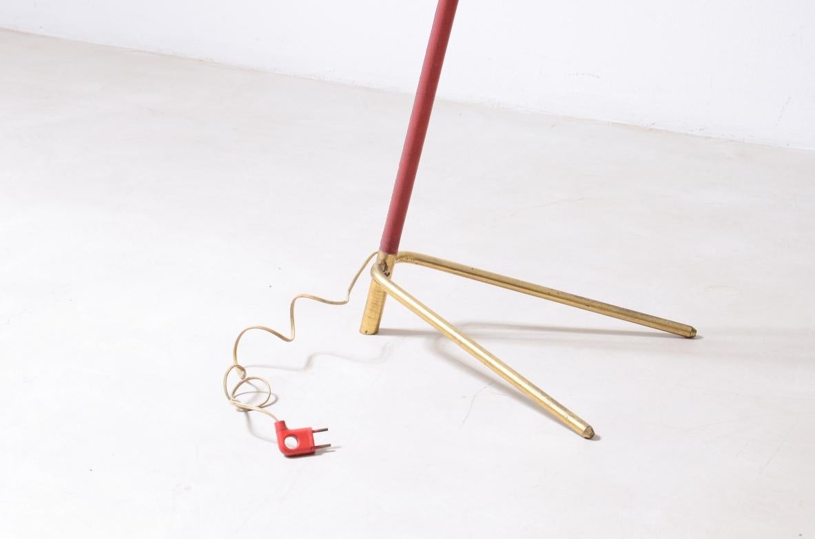 italien Gilardi & Barzaghi  Lampe de lecture en laiton avec Stem inclinée en vente
