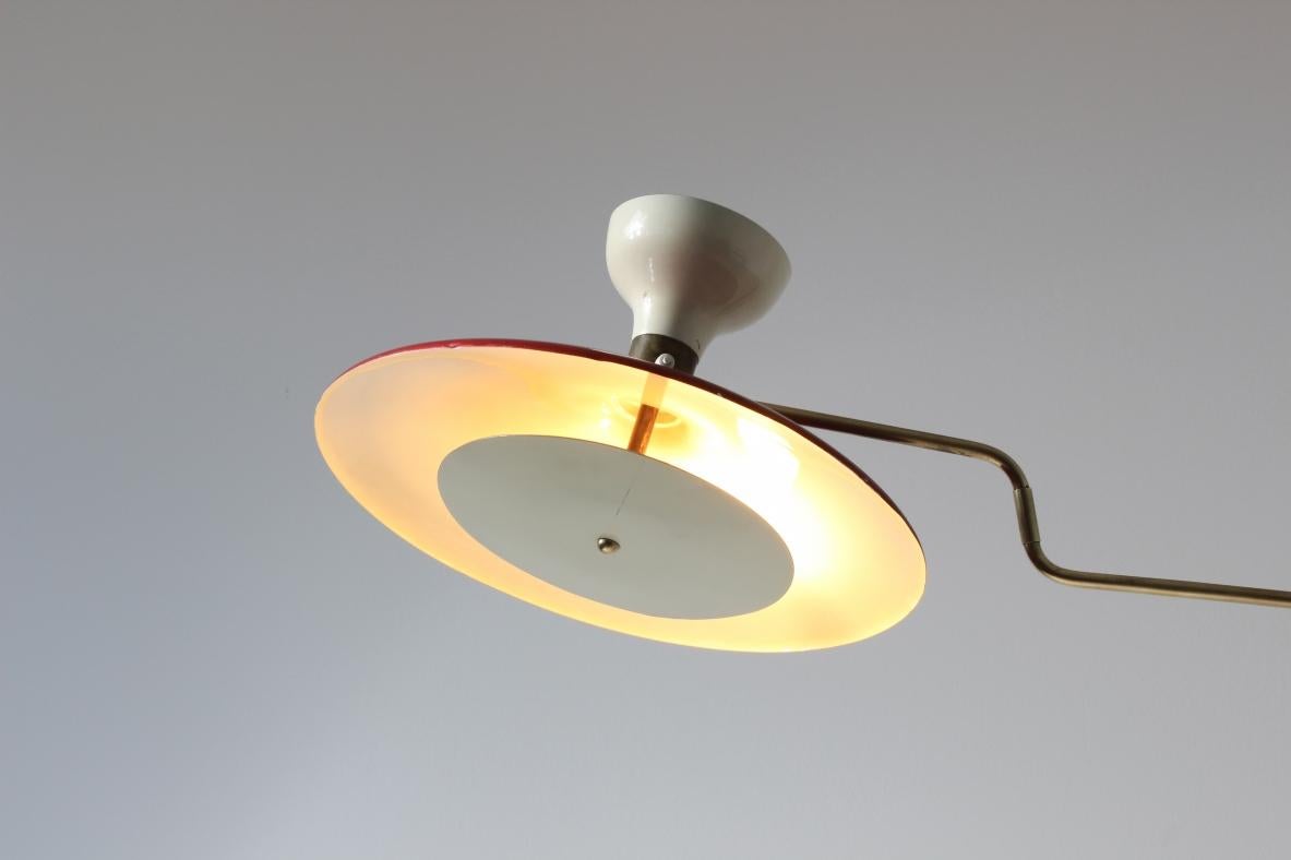 20ième siècle Gilardi & Barzaghi, lampadaire à deux Lights en vente