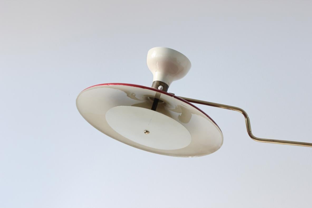 Métal Gilardi & Barzaghi, lampadaire à deux Lights en vente