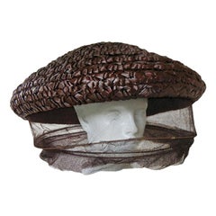 Gilbert Adrian Rare One-of-a-Kind Bee Keeper Hat Museums, Collectors