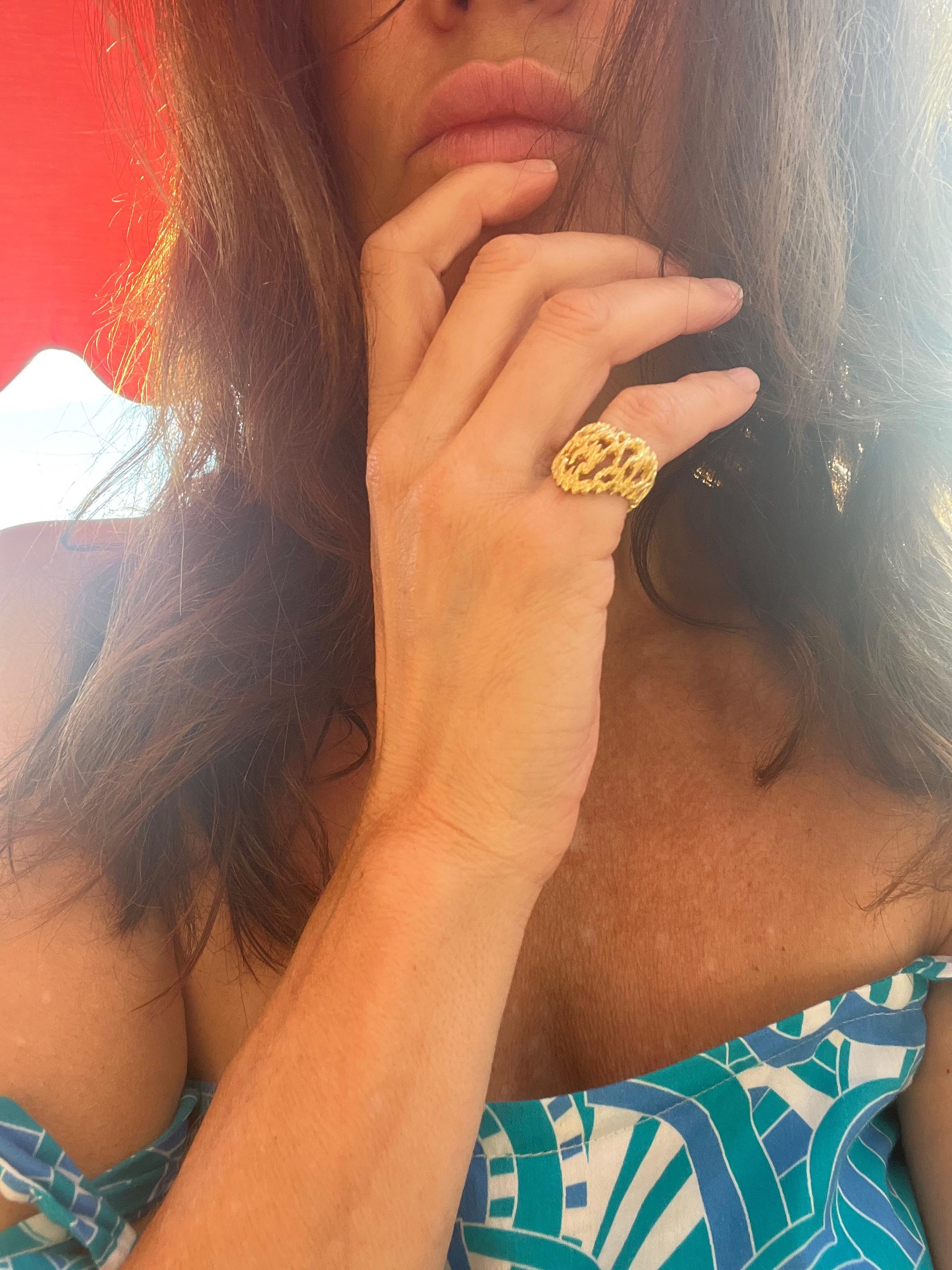 Gilbert Albert 18K Gold ring for Omega In Excellent Condition For Sale In Paris, FR