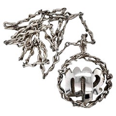 Collana con ciondolo Virgo Zodiac del 1970 di Gilbert Albert