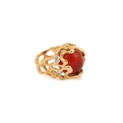 Gilbert Albert 5 Interchangeable Balls Diamonds 18 Carats Yellow Gold Cocktail R