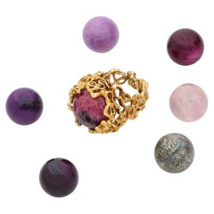 Vintage Gilbert Albert 6 interchangeable beads ring